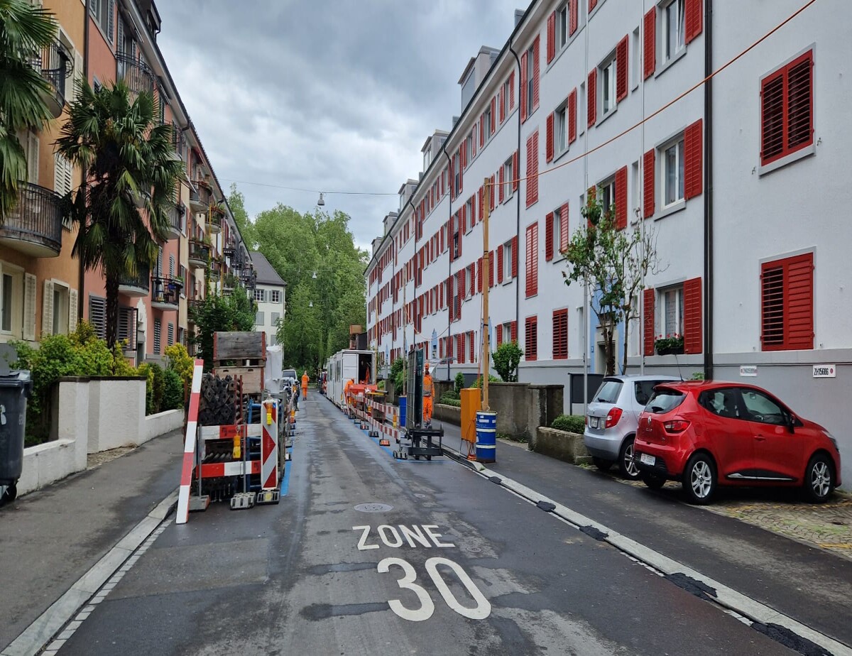 roadworks Zypressentrasse