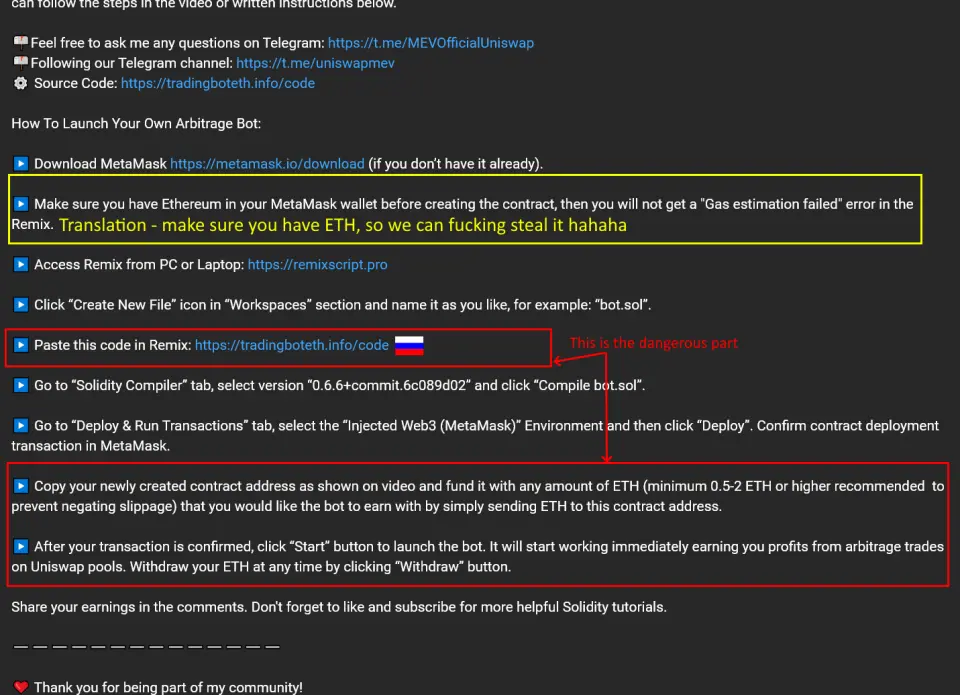 scam instructions