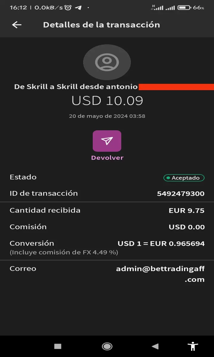 Prueba de pago