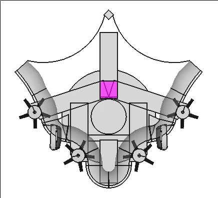 Top Internal View of WRRHead 100kW NP mounted on 3m Diameter Existing Wind Tower