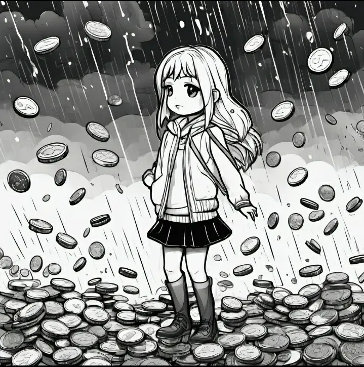 raining crypto tokens