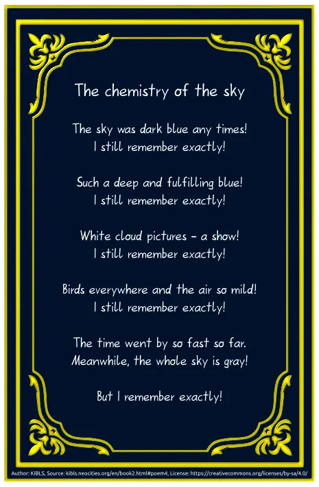 The chemistry of the sky