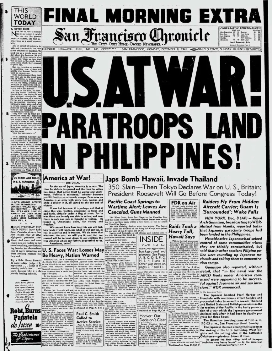 WW II USA goed TO... PHILIPINES not EUROPE!