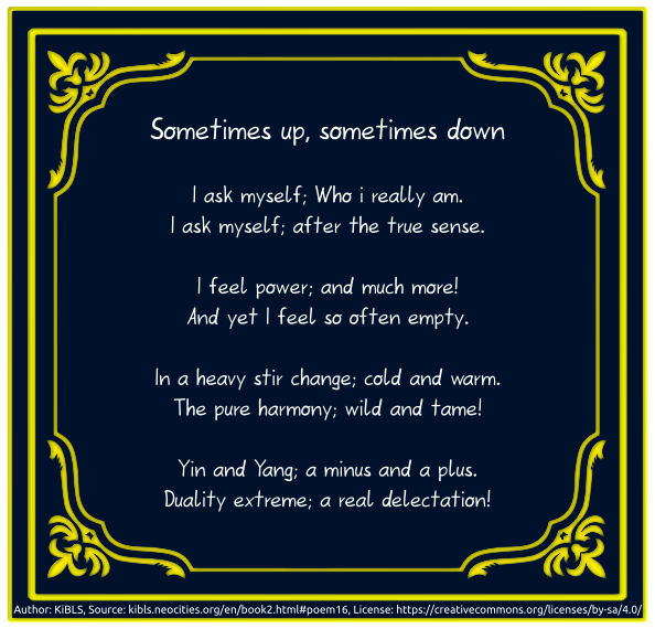 Sometimes up, sometimes down