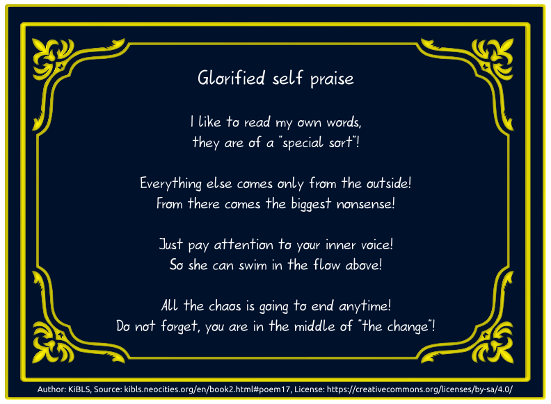 Glorified self praise