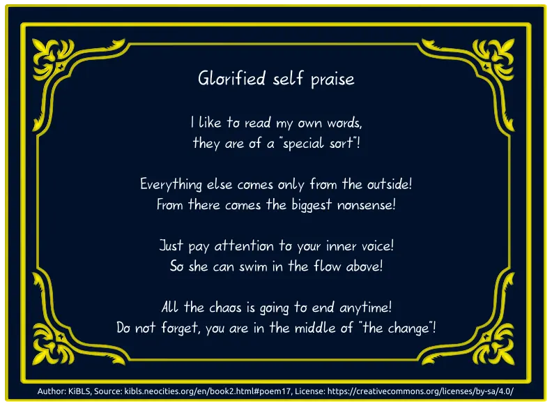 Glorified self praise