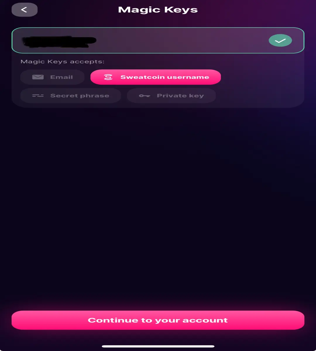 Screenshot of Magic Keys from a user in the Sweat Economy Discord Server