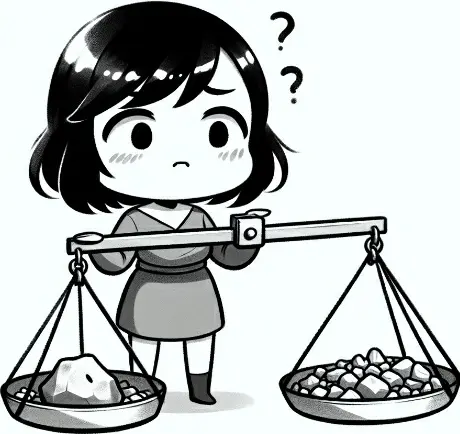 Girl holding a scale