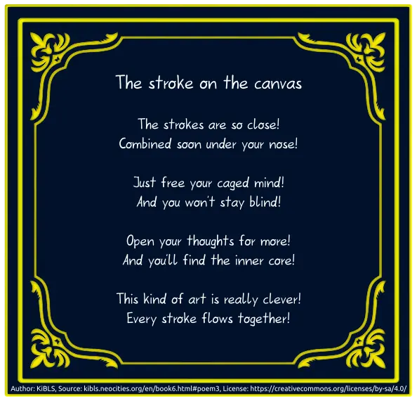 The stroke on the canvas