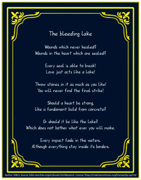 The bleeding lake