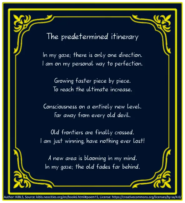 The predetermined itinerary
