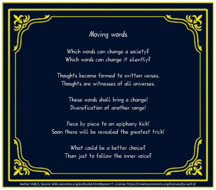 Moving words