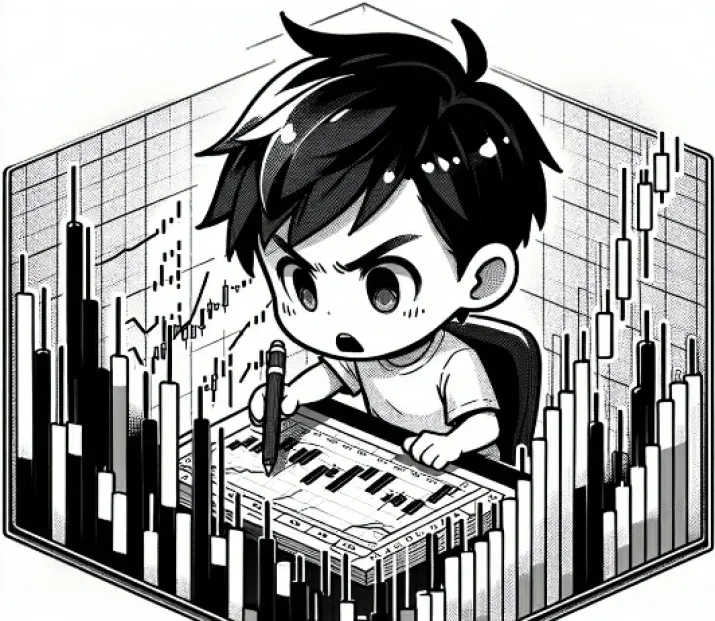 boy studying crypto charts