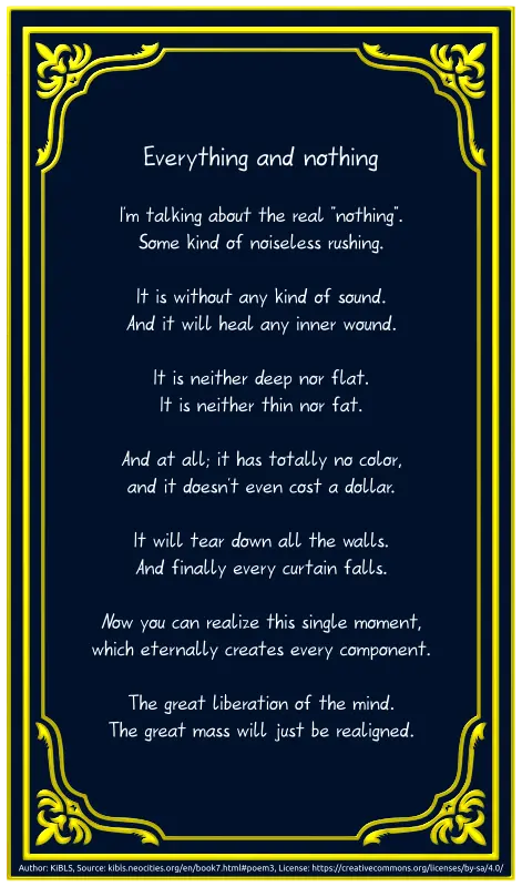 Everything and nothing