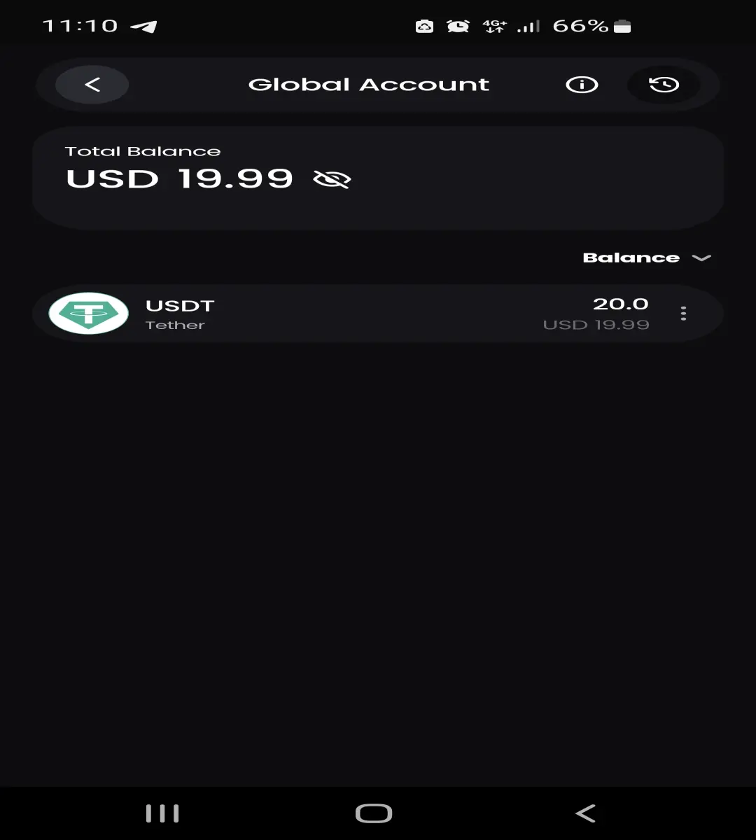 USDT Balance after 10 days
