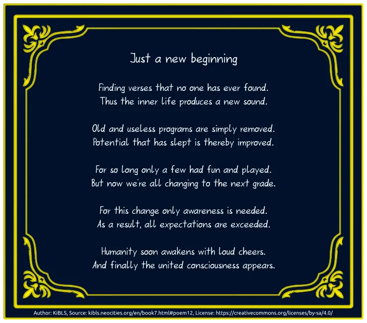 Just a new beginning