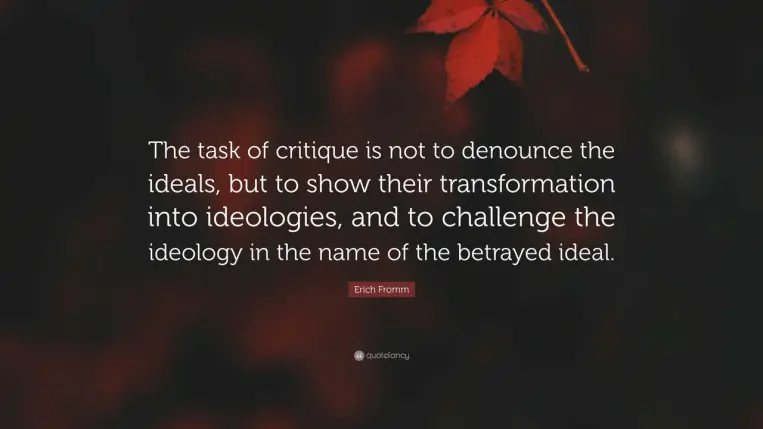 Deconstructing Ideology, recaptures the focus on its IDEAL