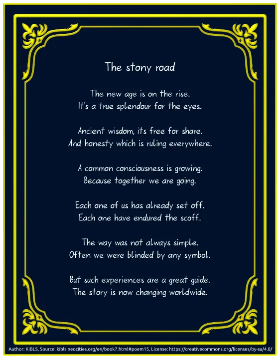 The stony road