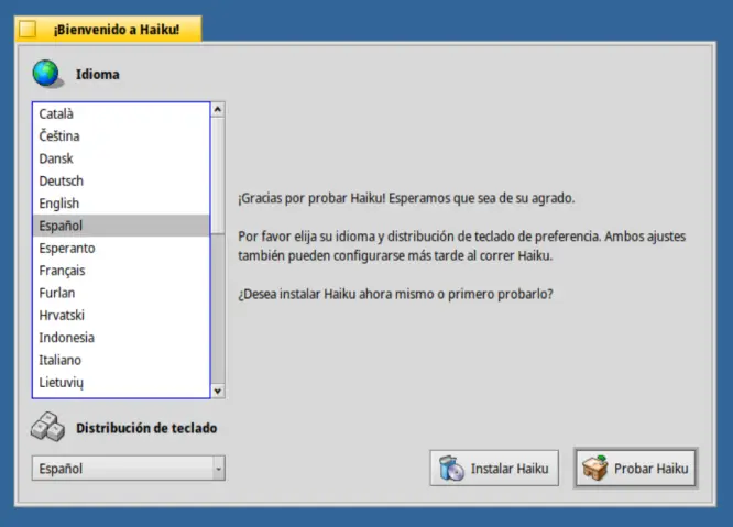 Instalando Haiku OS en Virtualbox