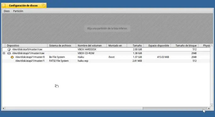 Instalando Haiku OS en Virtualbox