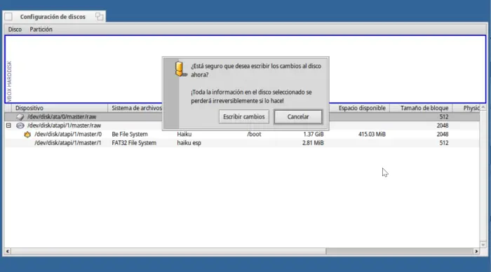Instalando Haiku OS en Virtualbox