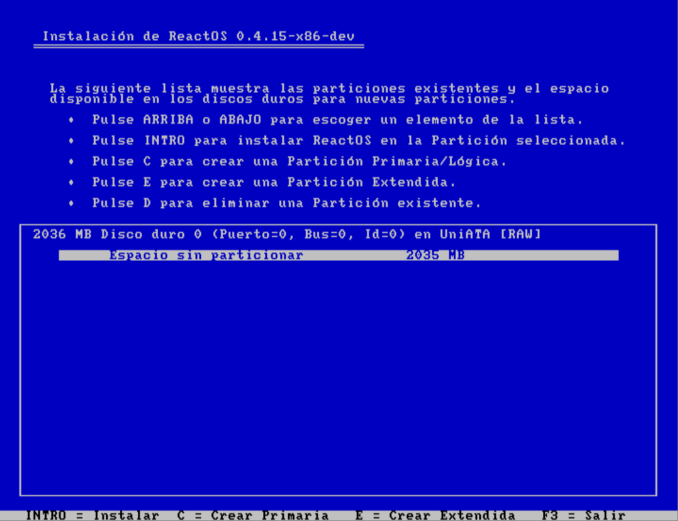Instalando ReactOS en Virtualbox
