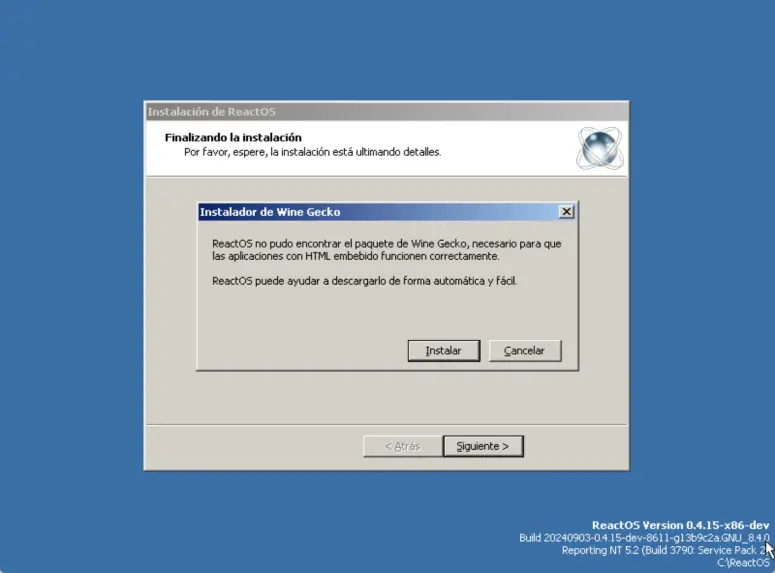 Instalando ReactOS en Virtualbox