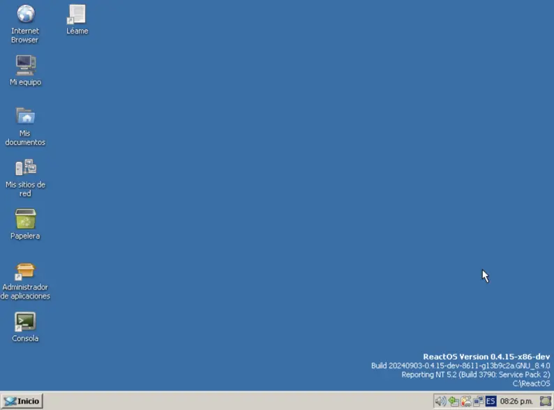Reactos funcionando