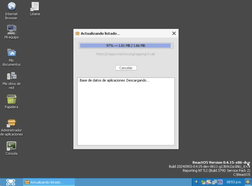 Reactos funcionando