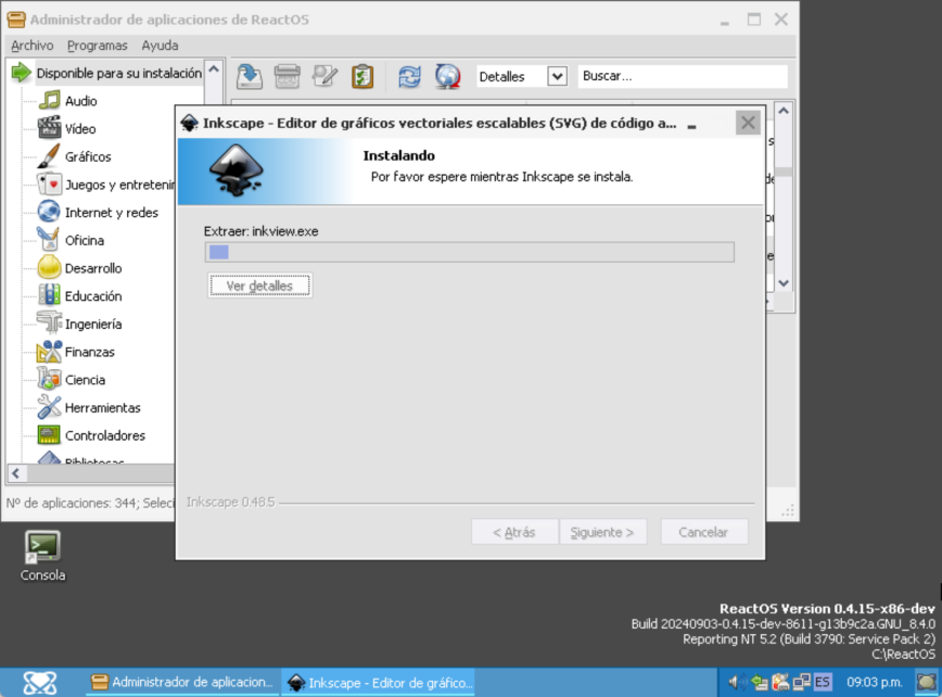 Reactos funcionando