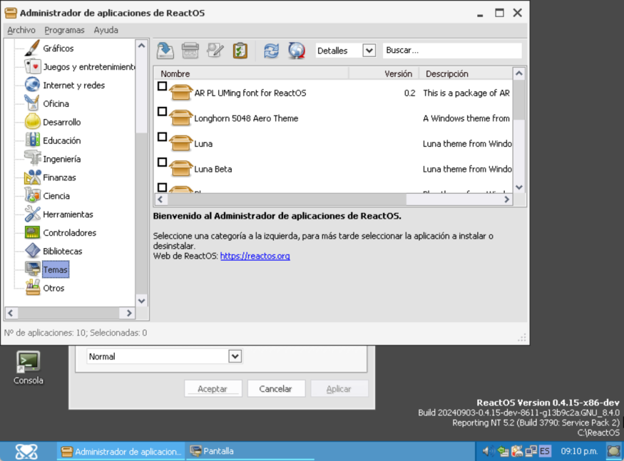 Reactos funcionando