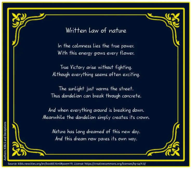 Written law of nature