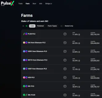 Earn INC by staking these LPs