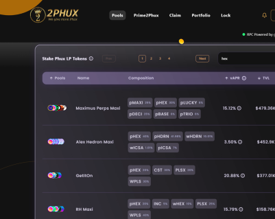 Earn 2PHUX & PHUX by staking these LPs