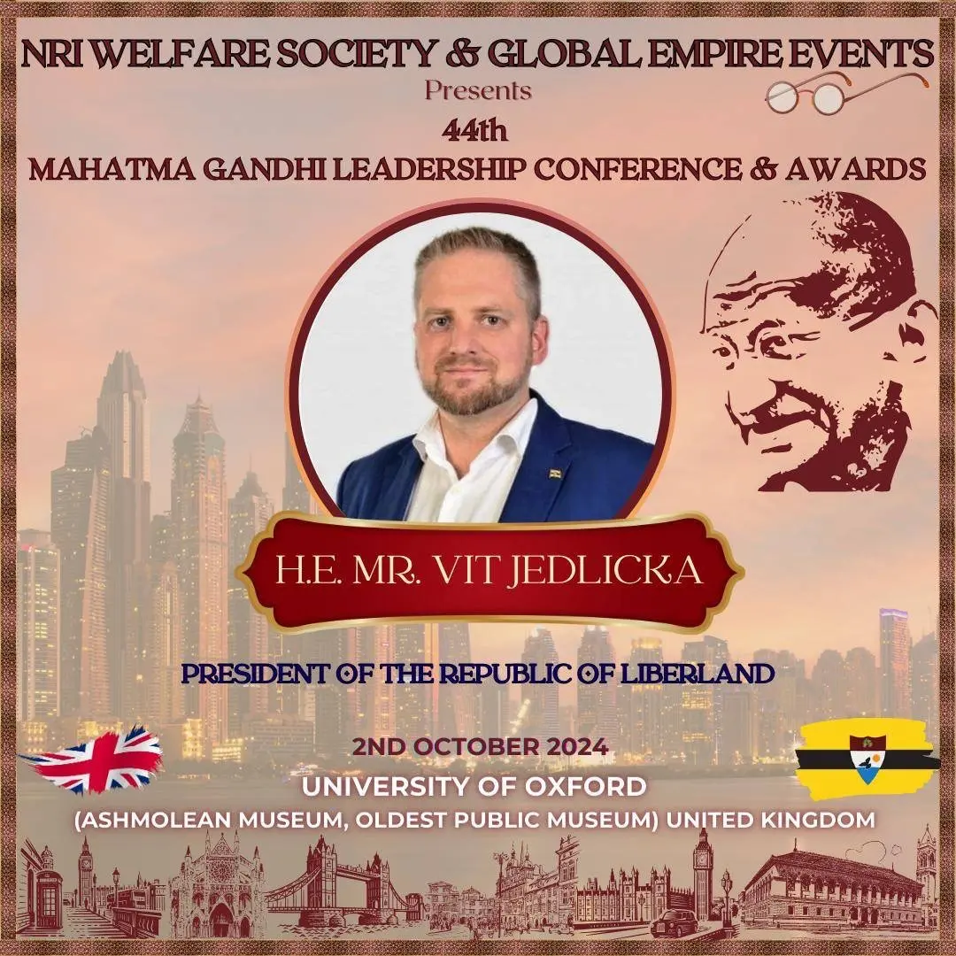 President Vít Jedlička addresses Mahatma Gandhi Leadership Conference at Oxford