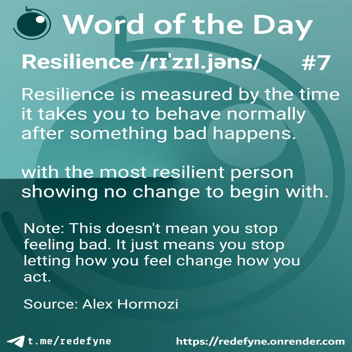 Operational definition of resilience