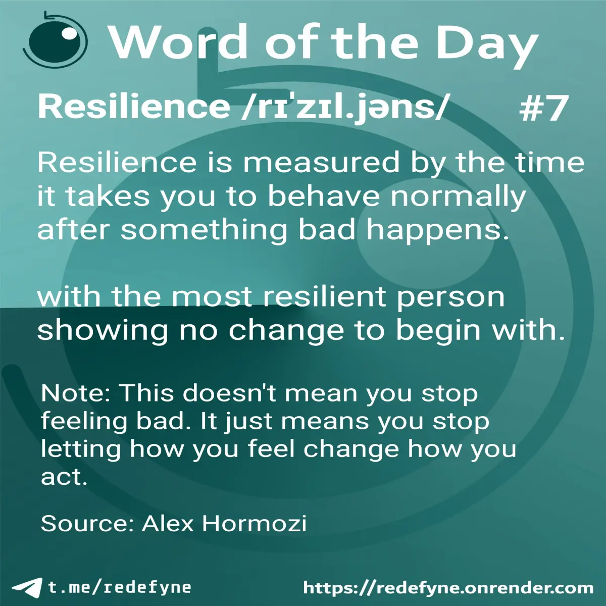 Operational definition of resilience