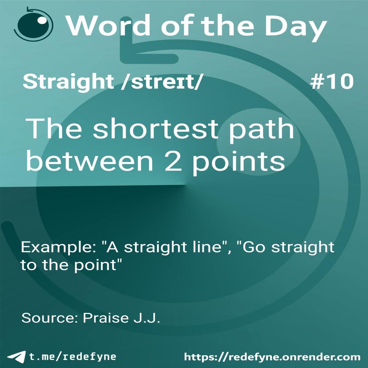 Operational definition of straight