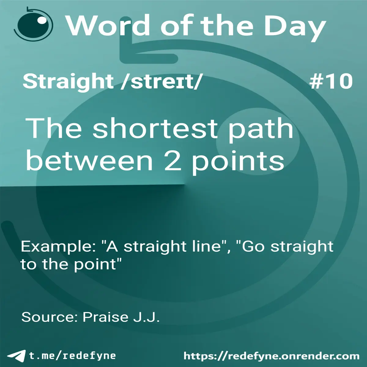 Operational definition of straight