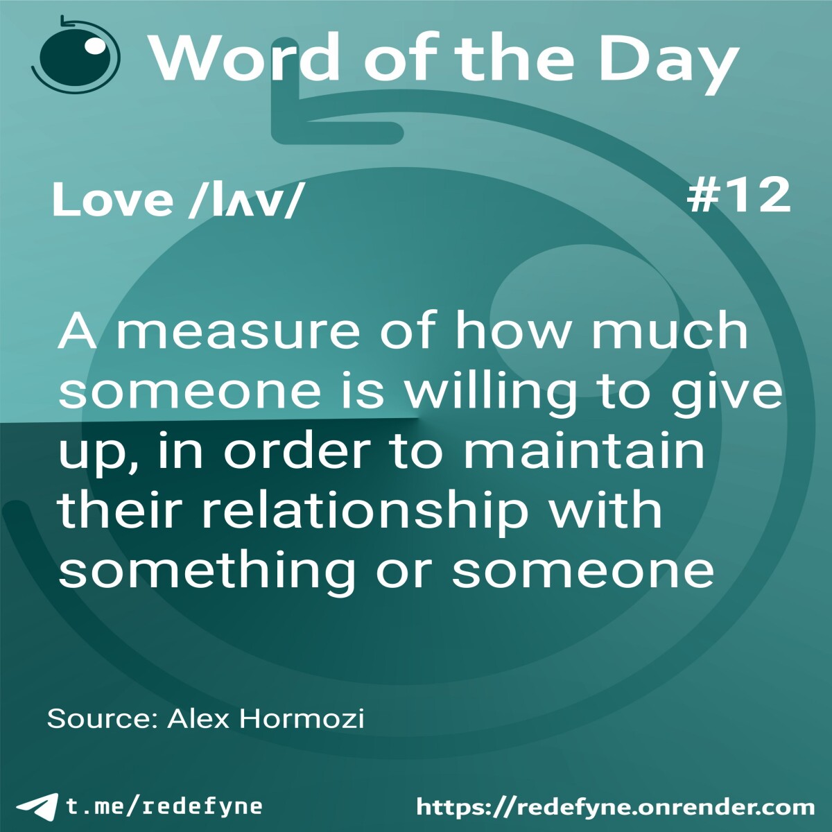 Operational definition of love