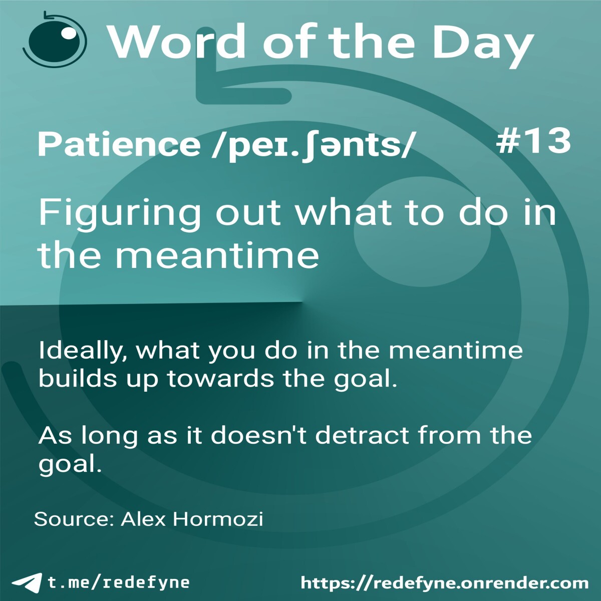 Operational definition of patience