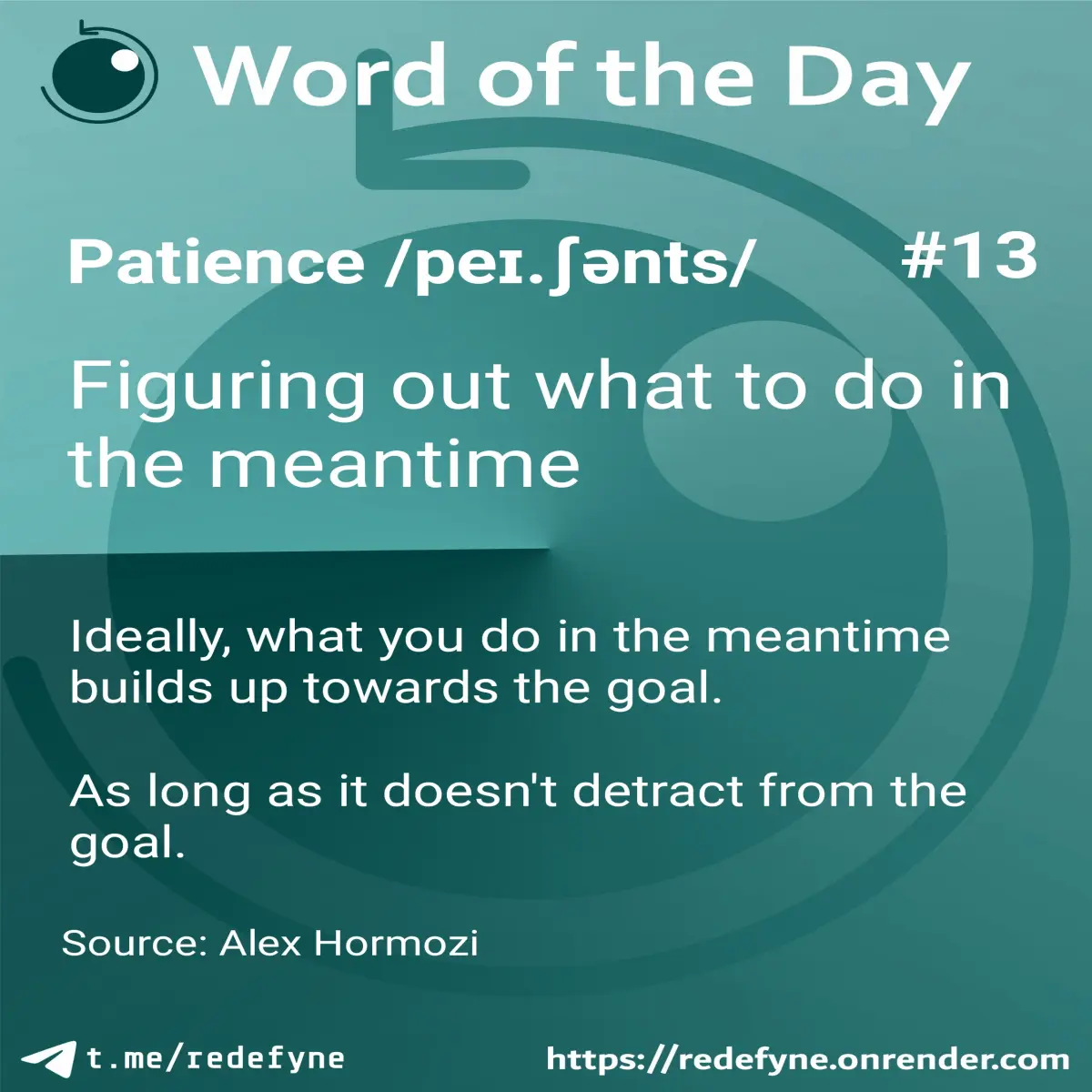 Operational definition of patience