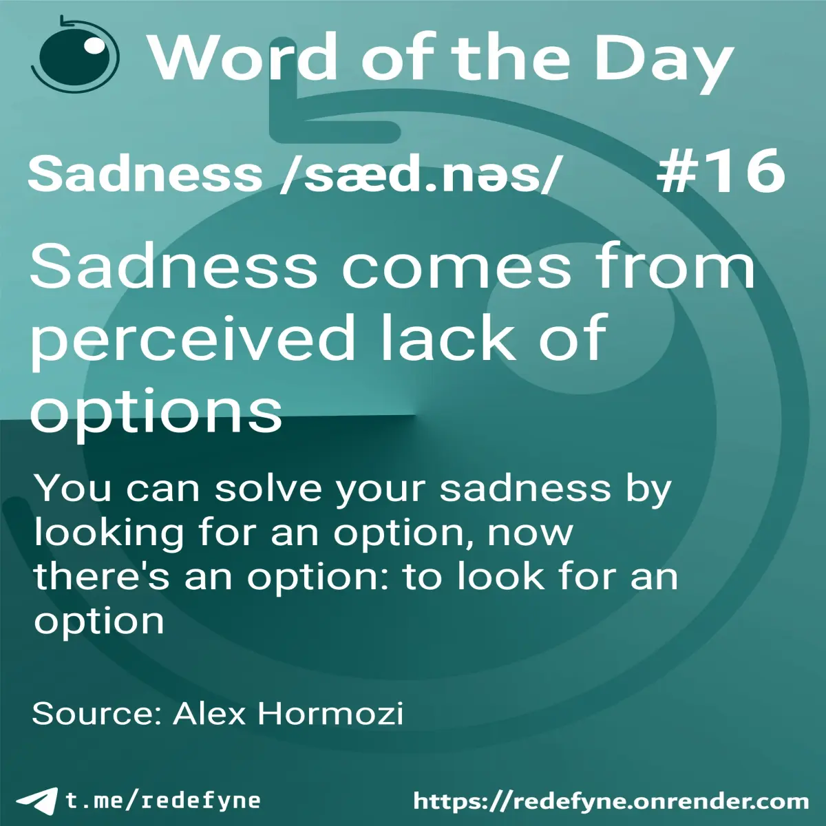 Operational definition of sadness