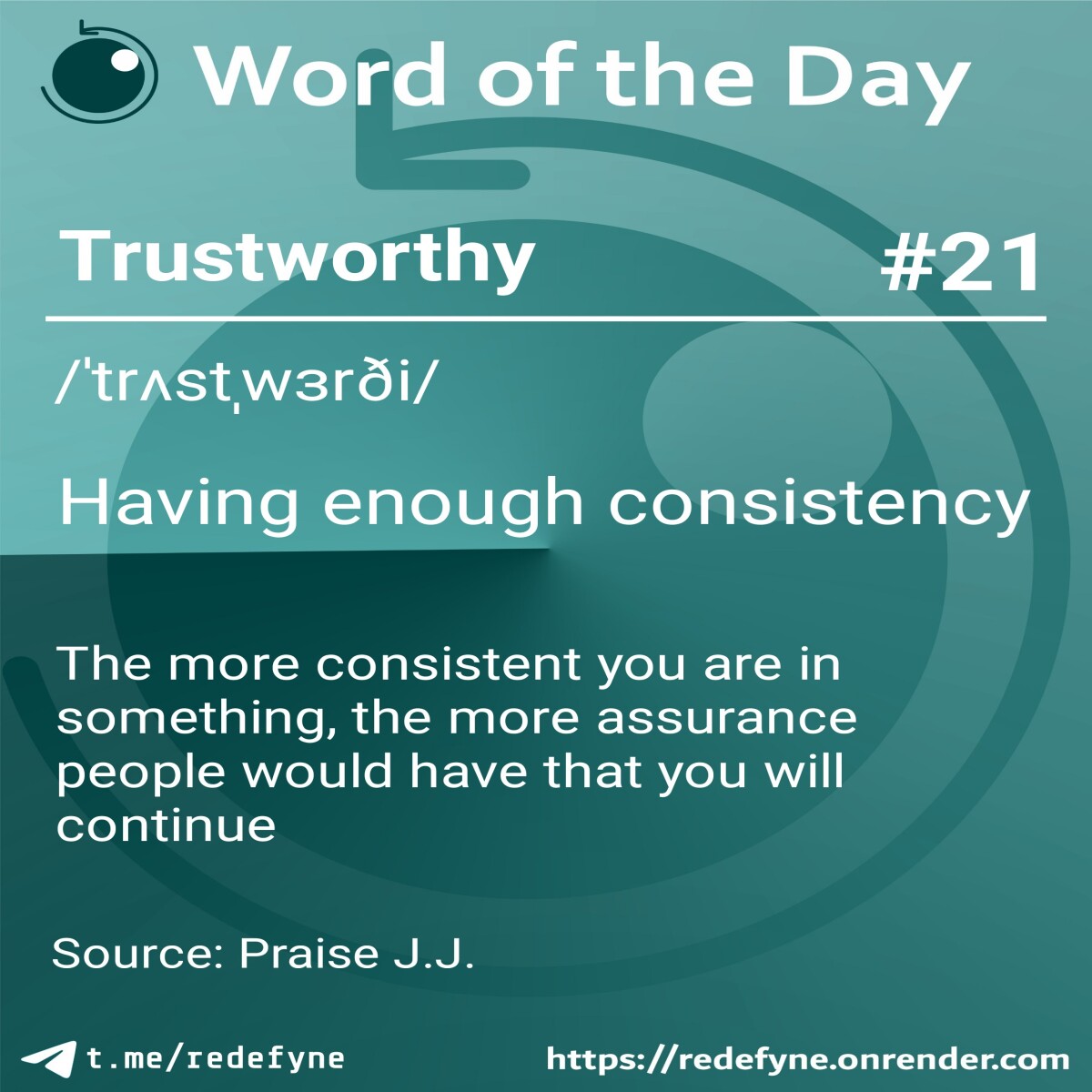Operational definition of trustworthy