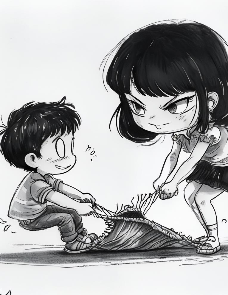 pulling rug from under boy