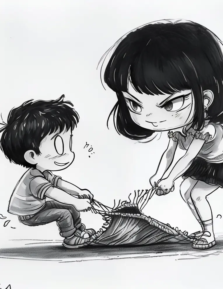 pulling rug from under boy