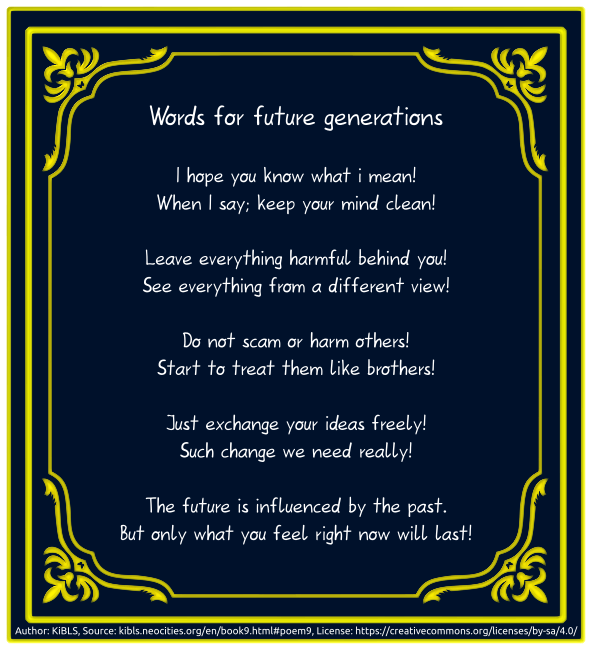 Words for future generations