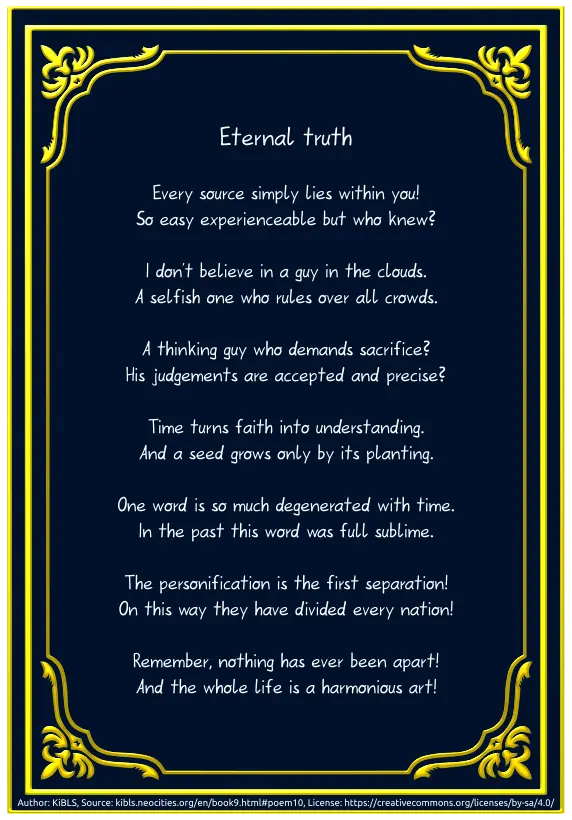 Eternal truth