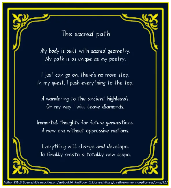 The sacred path