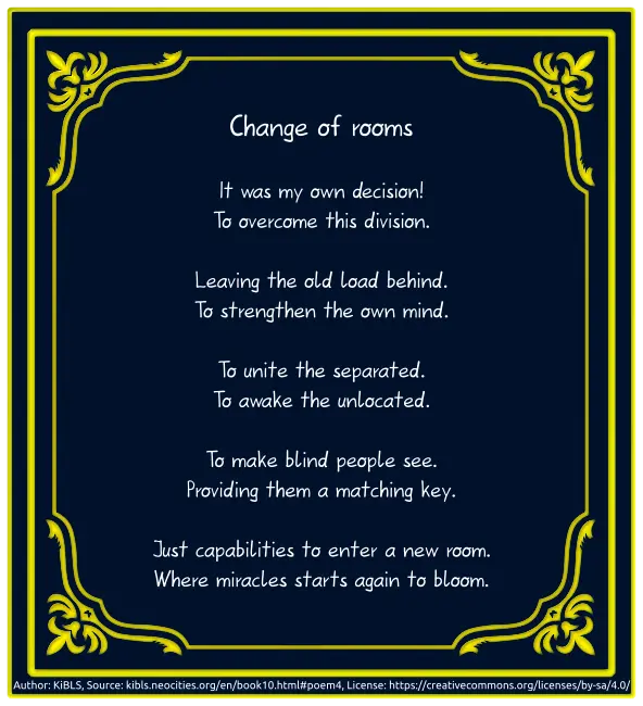 Change of rooms